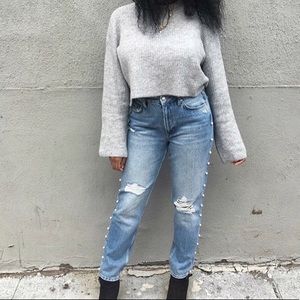 h&m pearl jeans